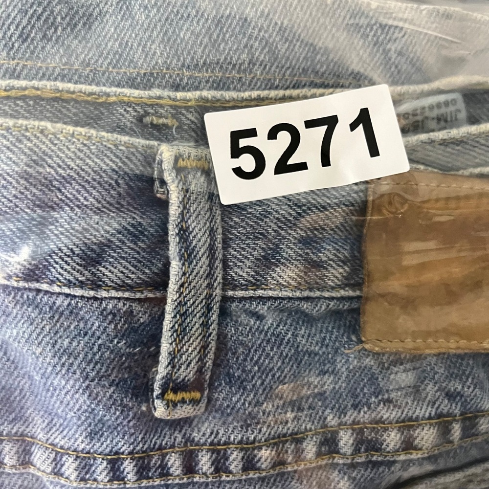 Lee Straight Leg Jeans Mens Blue Denim High Rise Pockets Classic Zip Fly - 50X27 - Picture 13 of 13